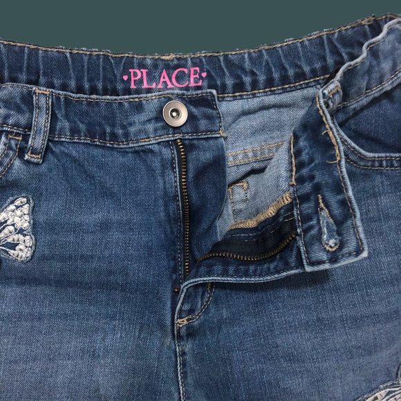 Children's Place, Shortie Denim Shorts, Age 10-12, Youth - Picture 5 of 6